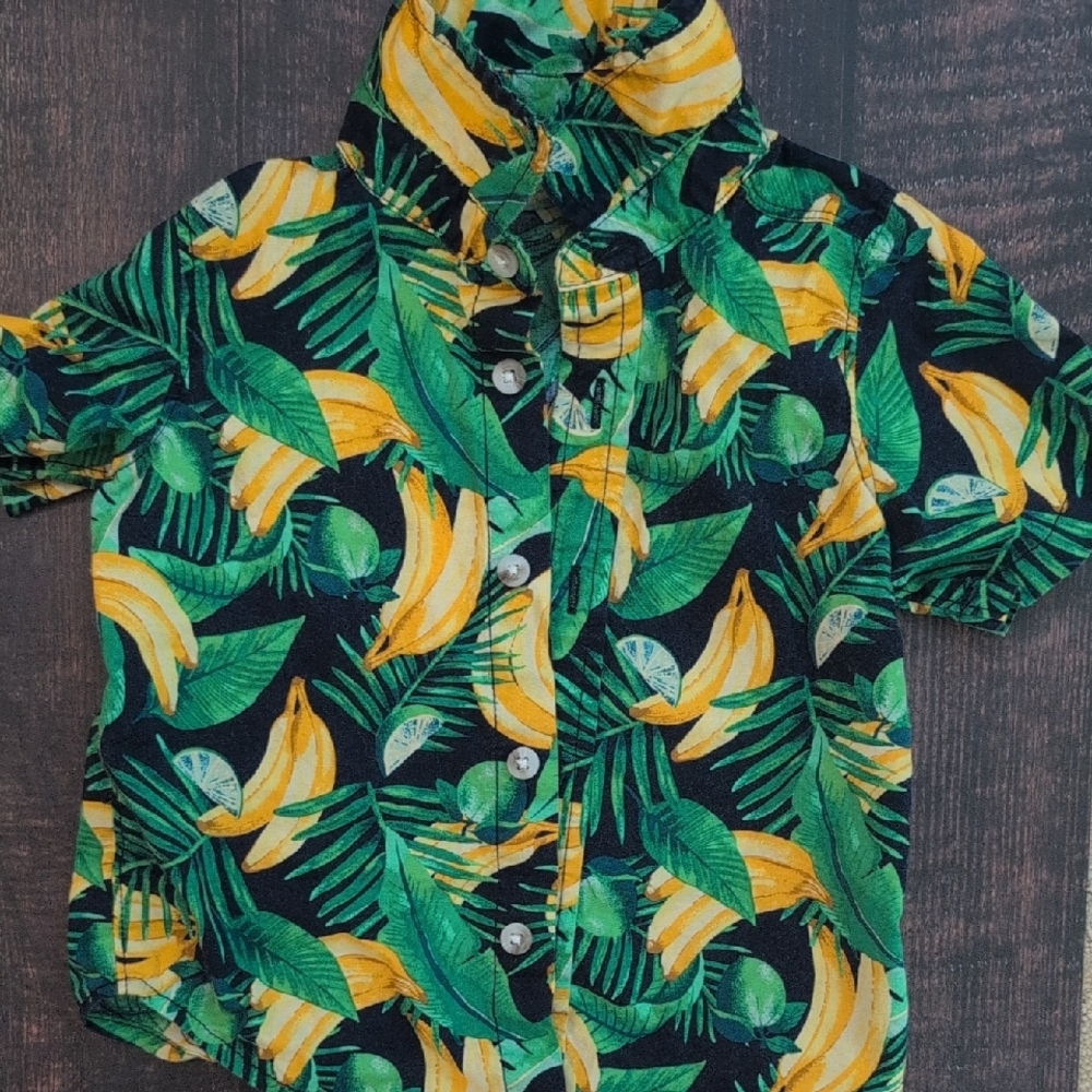 Old Navy Kids Banana Leaf Print Shirt